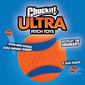 Dog Toys: 2 ChuckIt Ultra Fetch Balls, Small